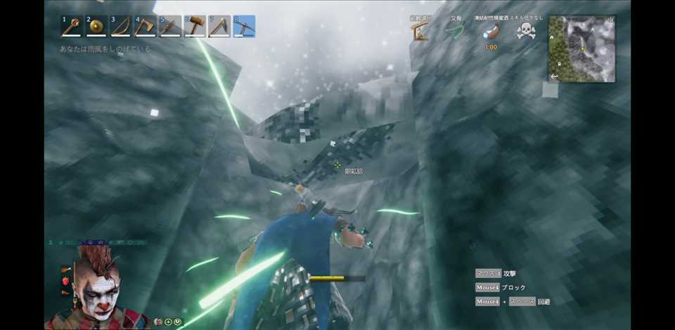 音が最も短くなる範囲を「鉄のつるはし」で掘っていくと